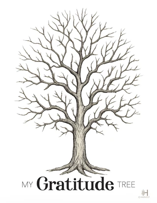 My Gratitude Tree printable with branches to fill with thankfulness.